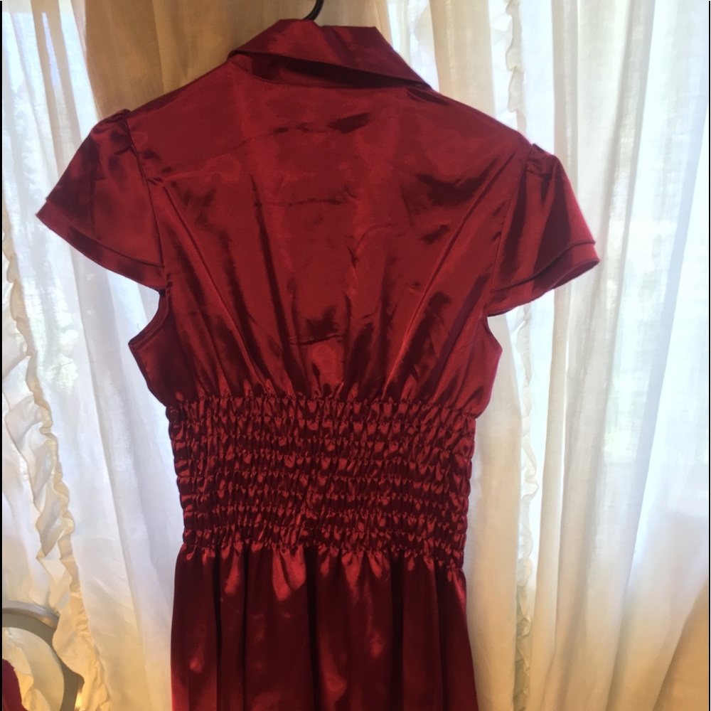 Red Ruffle Dress Shirt - Picture 4 of 6
